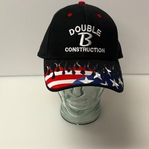 OTTO Hat OS Adjustable Baseball Cap Flames Flags Stars Double B USA 🇺🇸